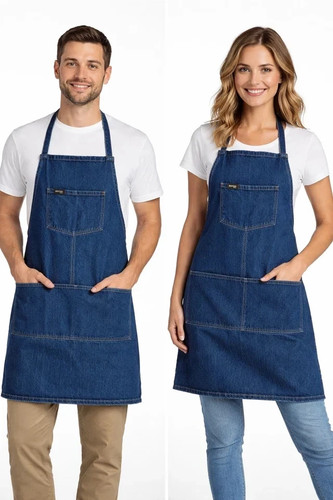 Denim cooking apron - for, &