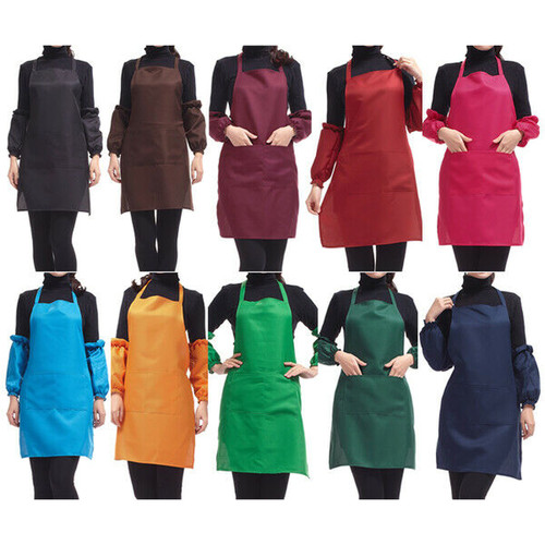 Plain apron with - plain, pocket