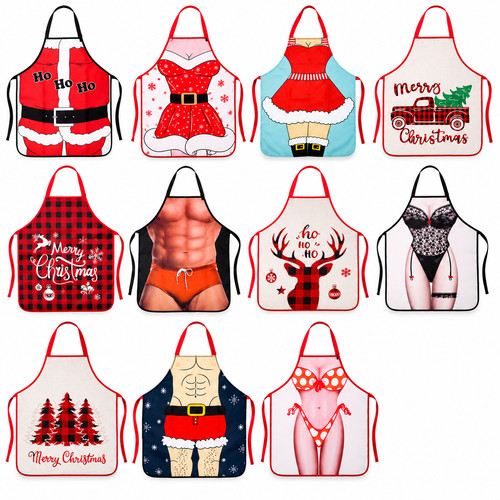 Christmas apron polyester - christmas,