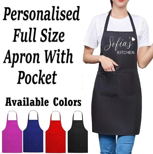 Personalised bib apron - apron, pocket