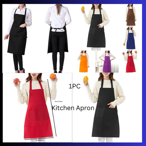 Plain apron with - with, front