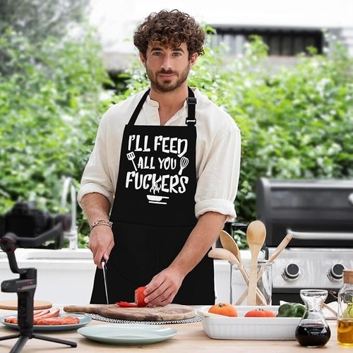 Men women bbq aprons - men,