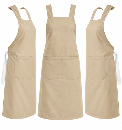 Apron beige 100 - apron, cotton