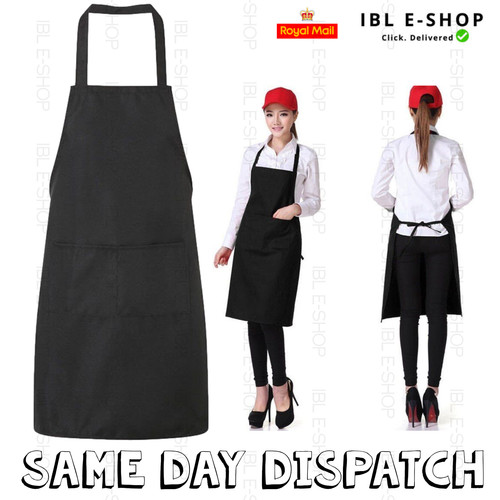 Black chef apron kitchen - black,