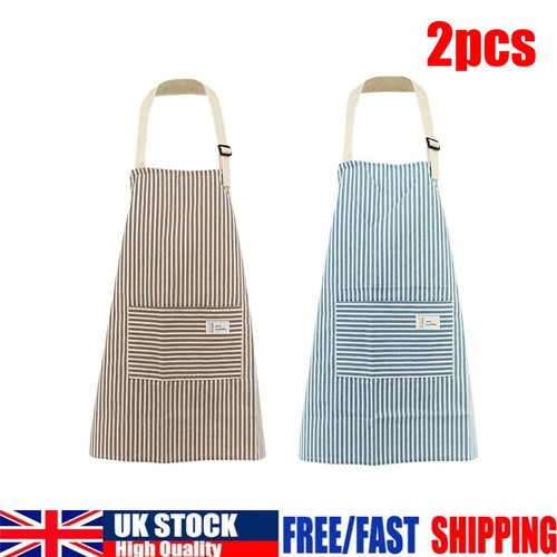 Chef apron striped - 2x,