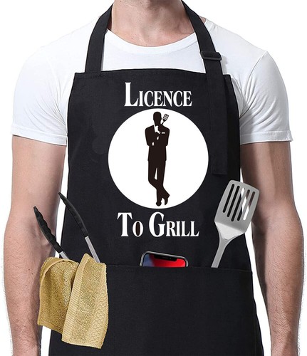 Novelty cooking apron bbq men - ,
